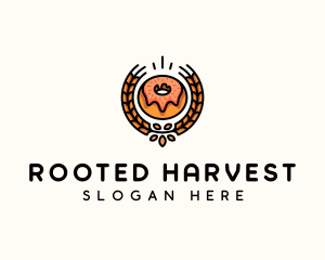 Doughnut Wheat Bakery logo design