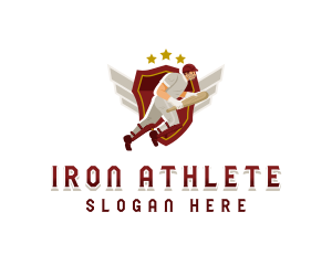 Varsity Cricket Athlete logo design