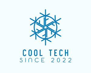 Snowflake Refrigeration Cooling logo design