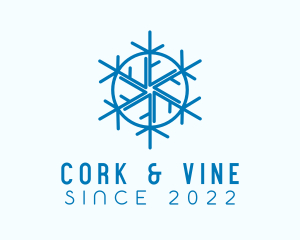 Snowflake Refrigeration Cooling logo design