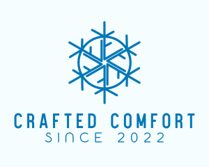 Snowflake Refrigeration Cooling logo design