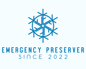 Snowflake Refrigeration Cooling logo design