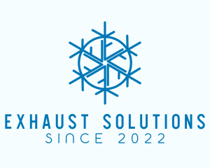 Snowflake Refrigeration Cooling logo design