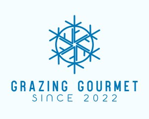 Snowflake Refrigeration Cooling logo design