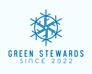 Snowflake Refrigeration Cooling logo design