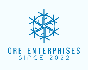 Snowflake Refrigeration Cooling logo design