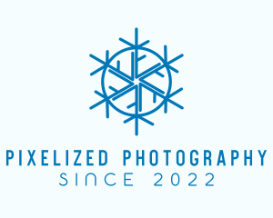 Snowflake Refrigeration Cooling logo design