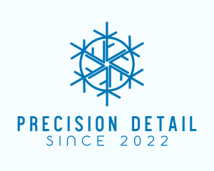 Snowflake Refrigeration Cooling logo design