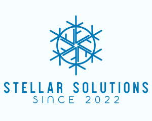 Snowflake Refrigeration Cooling logo design