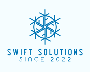 Snowflake Refrigeration Cooling logo design