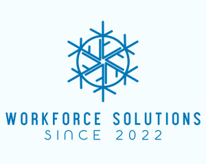 Snowflake Refrigeration Cooling logo design