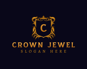 Premium  Shield Crown logo design