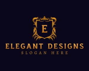 Premium  Shield Crown logo design