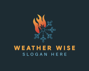 Fire Snowflake Weather logo