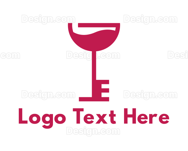 Wine Glass Key Logo