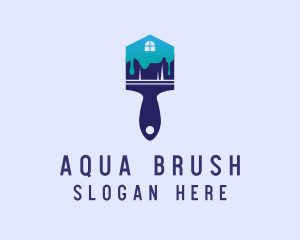 House Paint Brush logo design