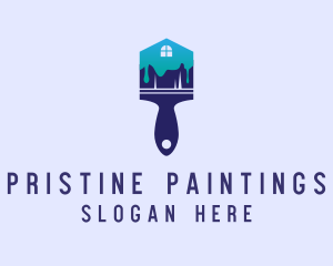 House Paint Brush logo design