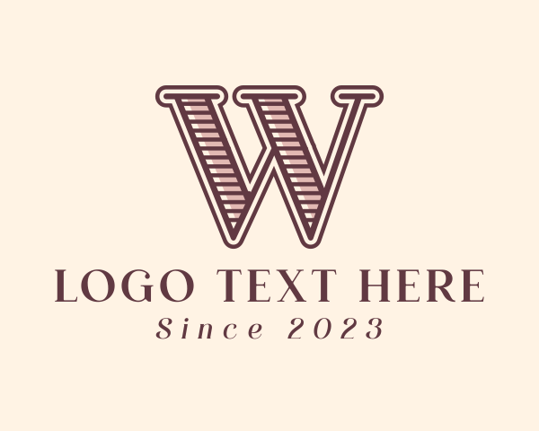 Lettering logo example 1