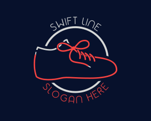 Shoelace Silhouette Line logo