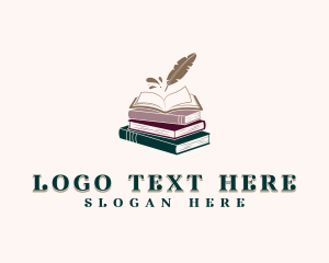 Editorial - Book Author Quill logo design