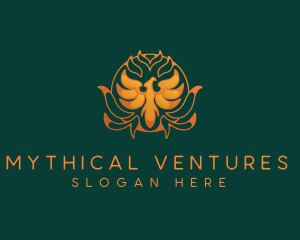 Mythical Fire Phoenix logo design