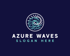 Sun Wave Beach logo design