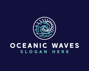 Sun Wave Beach logo design