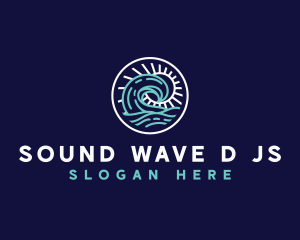 Sun Wave Beach logo design