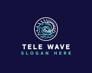 Sun Wave Beach logo design