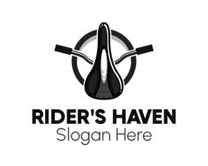 Retro Bicycle Saddle  logo design