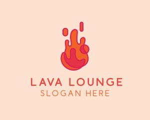 Dripping Lava Flame logo