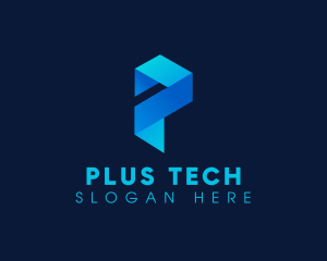 Digital Tech Multimedia Letter P logo design