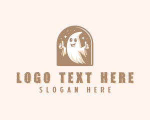 Spooky Scary Ghost  Logo