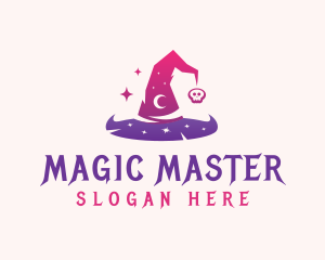 Witch Wizard Hat logo design