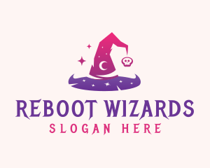 Witch Wizard Hat logo design