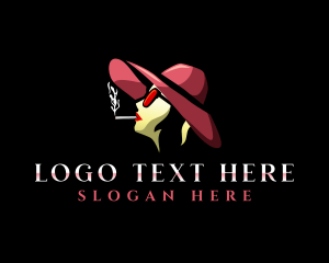 Adult Woman Smoking logo