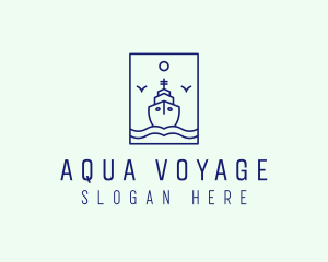 Marine Ferry Ship logo design