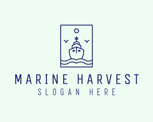 Marine Ferry Ship logo design