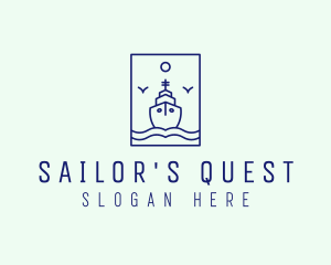 Marine Ferry Ship logo design