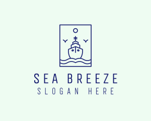 Marine Ferry Ship logo