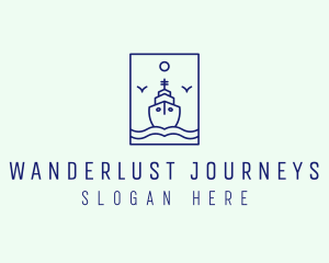 Marine Ferry Ship logo design