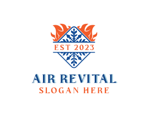 HVAC Fire Cooling logo design