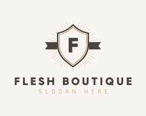 Ribbon Shield Boutique logo design