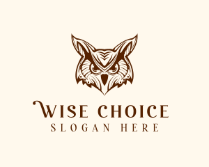 Wild Horned Owl logo design