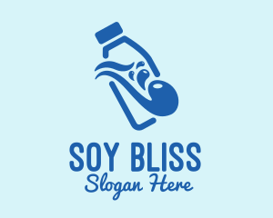 Milk Bottle Splash  logo design
