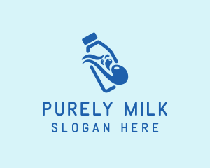 Milk Bottle Splash  logo