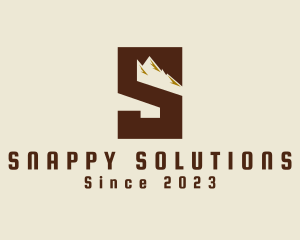 Brown Mountain Letter S  logo design