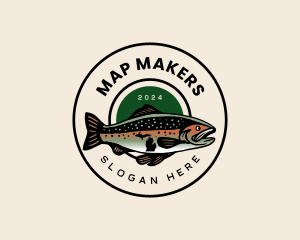 Michigan Fish Trout logo design