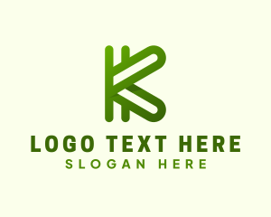 Modern Advertising Letter K logo