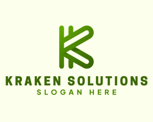 Modern Advertising Letter K logo design